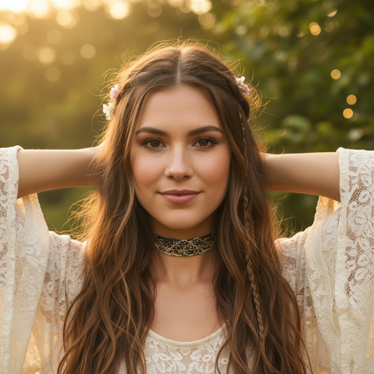 Mandala Muse Leather Choker – A Circle of Light, Close to the Heart