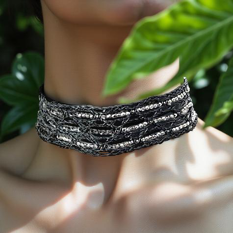 Shimmering Lace Necklace — Radiance, Woven Close to the Heart