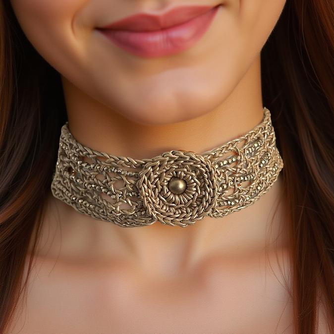 Lunar Lace Leather necklace Moon Inspired Style for Intuitive Souls