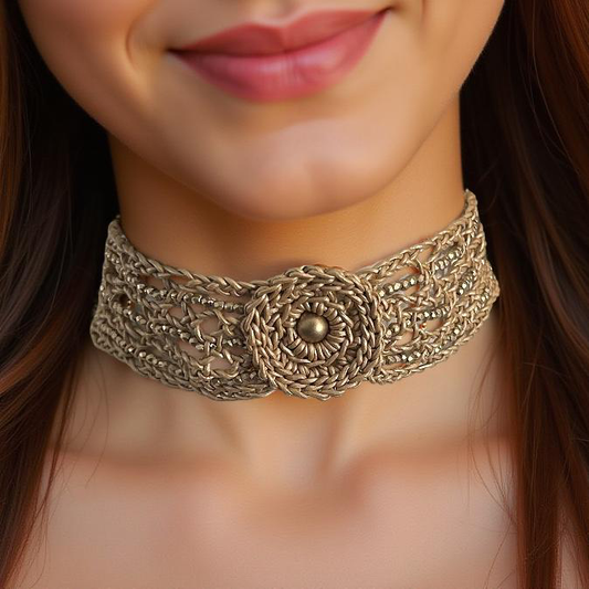 Lunar Lace Leather necklace Moon Inspired Style for Intuitive Souls