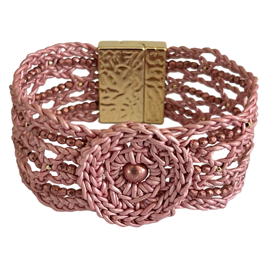 Lunar Lace Leather bracelet Moon Inspired Style for Intuitive Souls