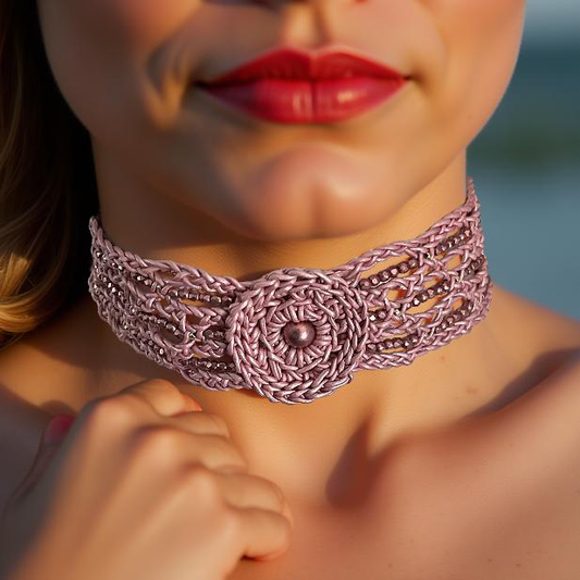 Lunar Lace Leather necklace Moon Inspired Style for Intuitive Souls