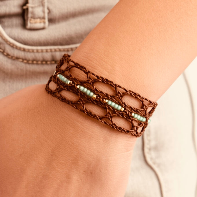Wild Grace leather bracelet, Boho Inspired Style with Spirit