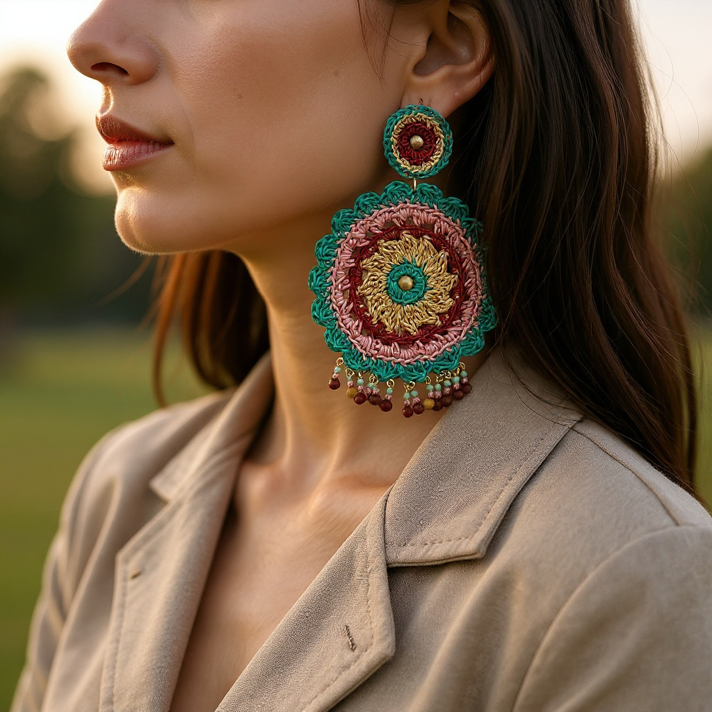 Mandala Muse leather earrings, Bold Beauty, Sacred Shape, Earthborn Spirit