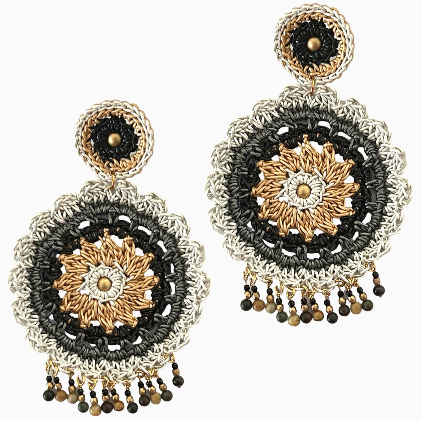 Mandala Muse leather earrings, Bold Beauty, Sacred Shape, Earthborn Spirit