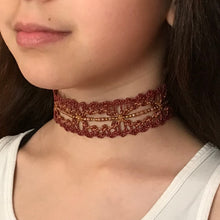 Load image into Gallery viewer, Bohemian Leather Lace Necklace Red Brown Indian Sun Beaded
