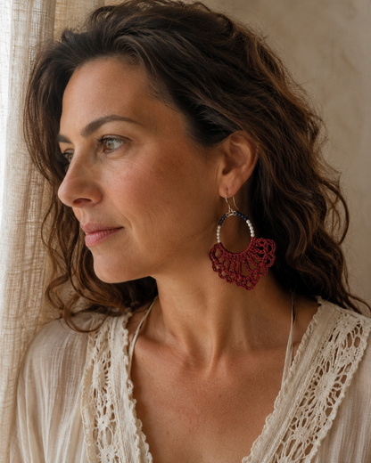 Crimson Liberty Earrings