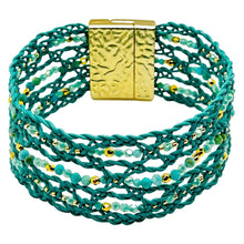 Load image into Gallery viewer, Turquoise Lace bracelet and choker
