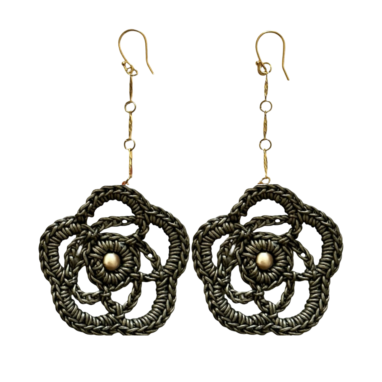 Wildflower Whisper Leather Lace earrings, Boho Bloom for the Free-Spirited Soul