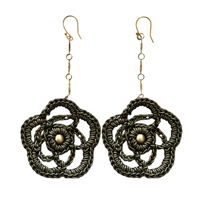 Wildflower Whisper Leather Lace earrings, Boho Bloom for the Free-Spirited Soul