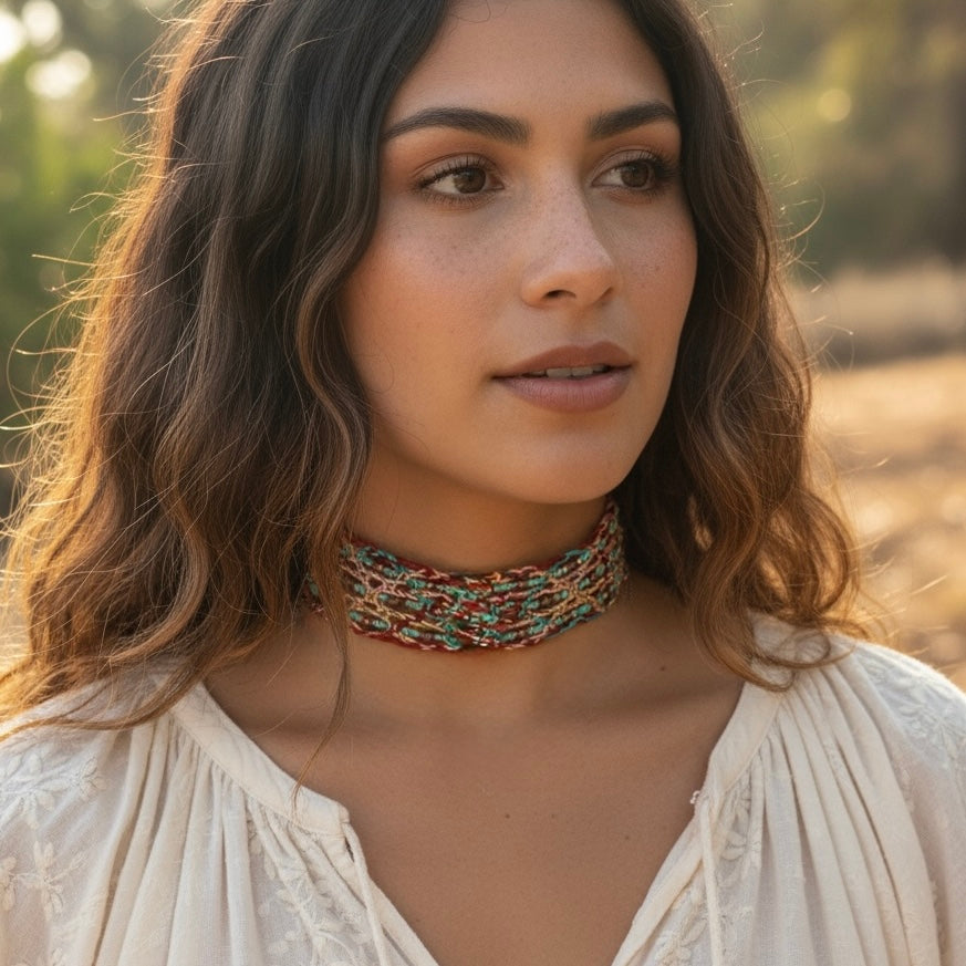 Mandala Muse Leather Necklace – A Circle of Light, Close to the Heart