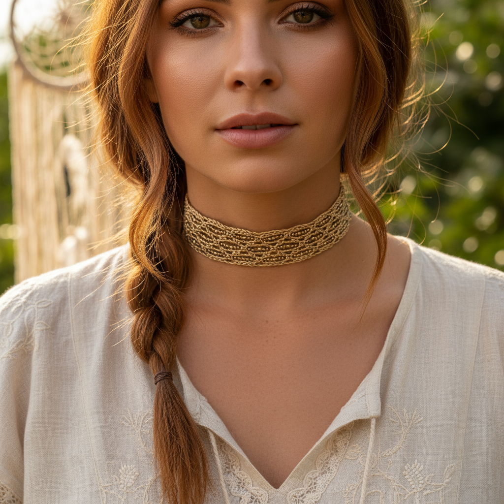 Shimmering Lace Necklace — Radiance, Woven Close to the Heart
