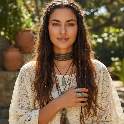 Shimmering Lace Necklace — Radiance, Woven Close to the Heart