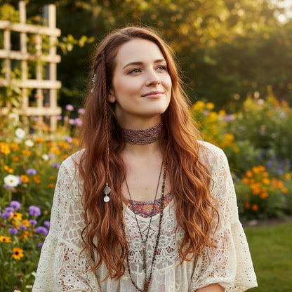 Shimmering Lace Necklace — Radiance, Woven Close to the Heart