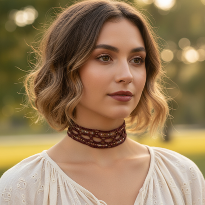 Wild Spirit Leather necklace, Desert Light, Earthbound Soul