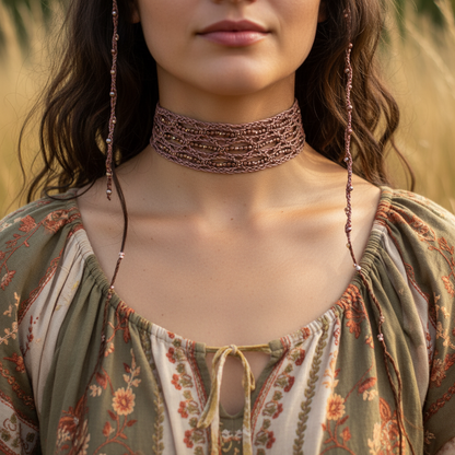 Shimmering Lace Necklace — Radiance, Woven Close to the Heart