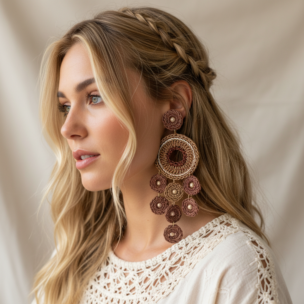 Luce  & Vento leather earrings