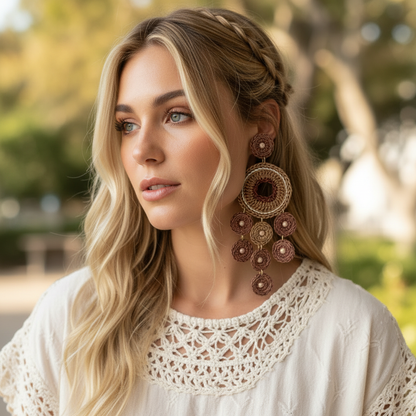 Luce  & Vento leather earrings