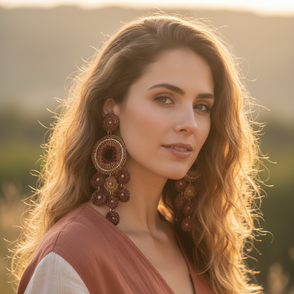 Luce  & Vento leather earrings