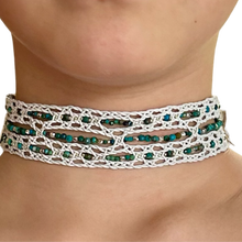 Load image into Gallery viewer, Chrysocolla Azurite Lace collection
