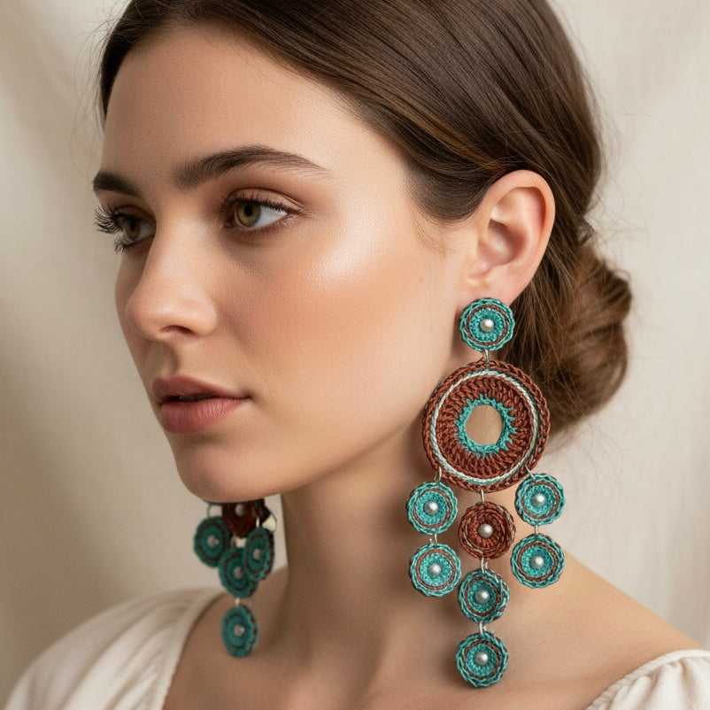 Luce  & Vento leather earrings