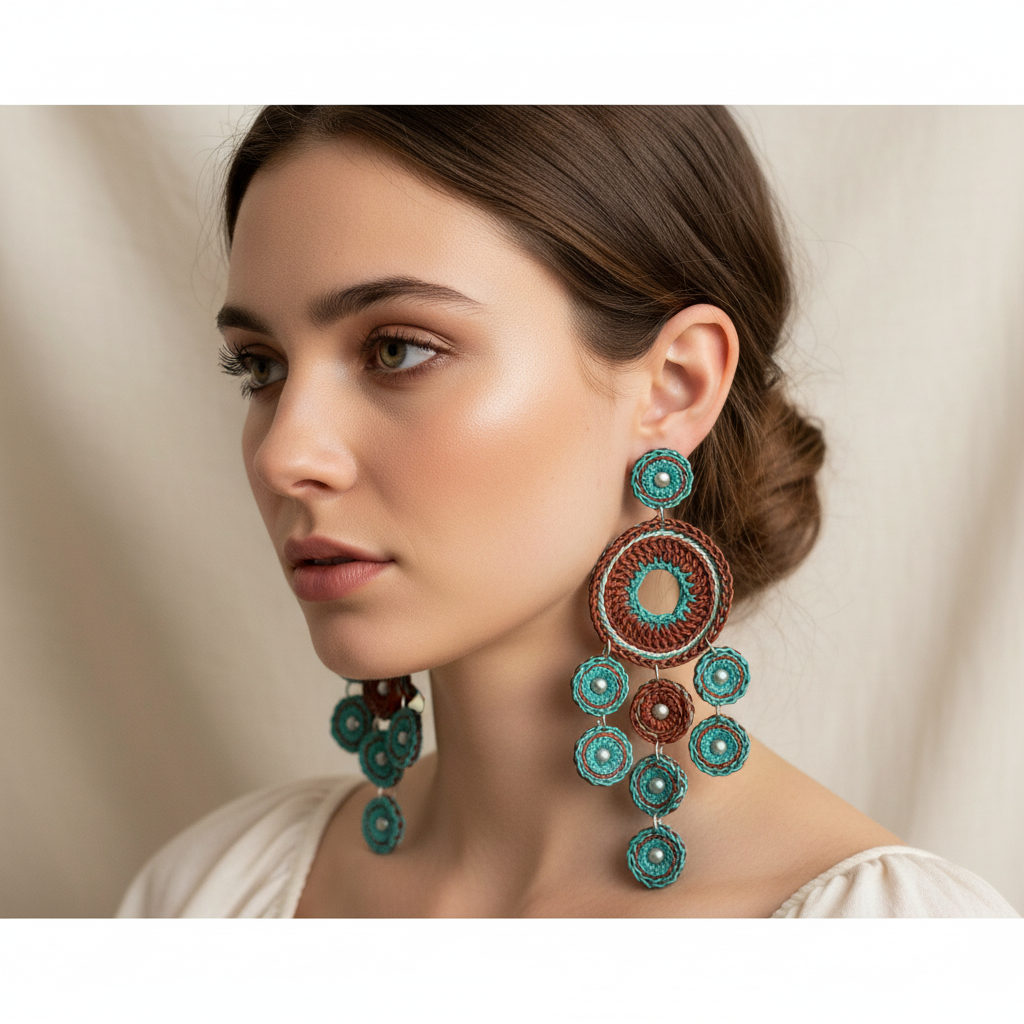 Luce  & Vento leather earrings