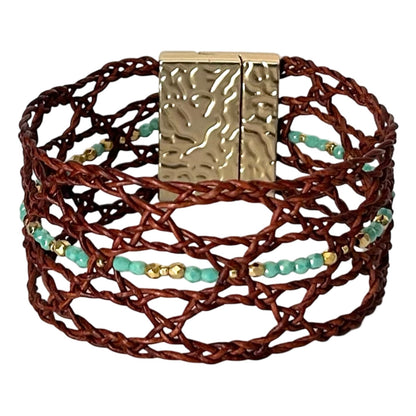 Wild Grace leather bracelet, Boho Inspired Style with Spirit