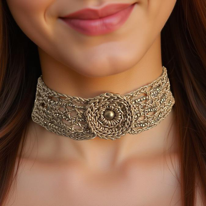 Lunar Lace Leather necklace Moon Inspired Style for Intuitive Souls