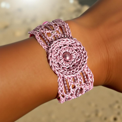 Lunar Lace Leather bracelet Moon Inspired Style for Intuitive Souls