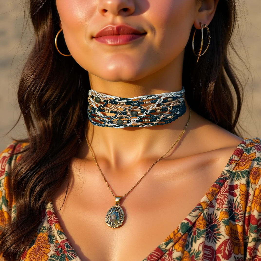 Mandala Muse Leather Choker – A Circle of Light, Close to the Heart