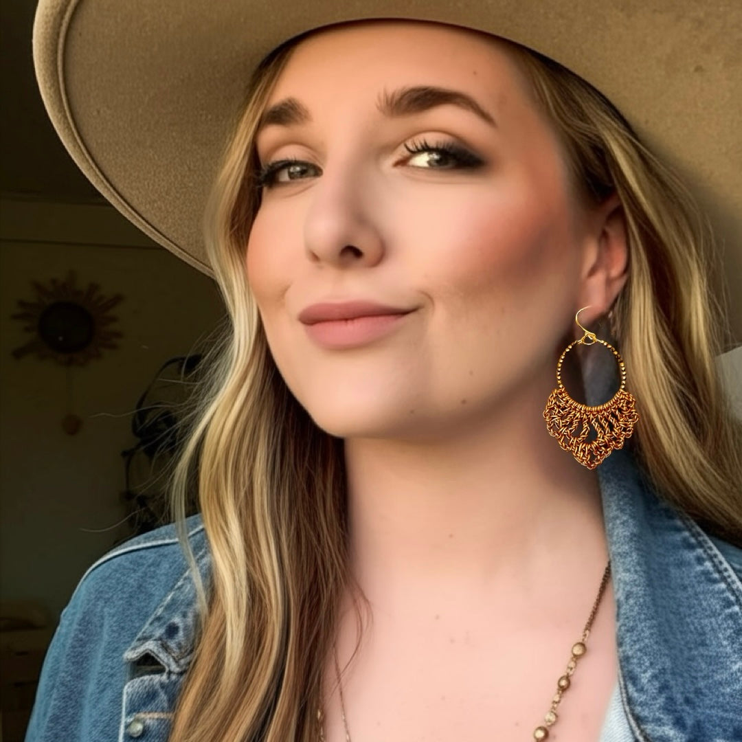 Wild Rag Leather earrings, Boho Edge with a Western Soul