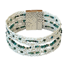 Load image into Gallery viewer, Chrysocolla Azurite Lace bracelet and choker
