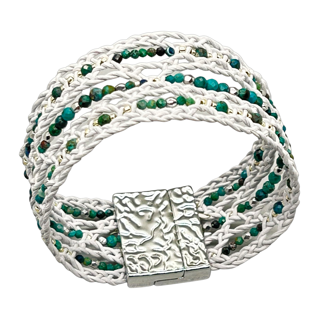 Chrysocolla Azurite Lace collection