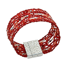 Load image into Gallery viewer, Strawberry Quartz Lace bracelet and choker

