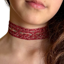 Load image into Gallery viewer, Strawberry Quartz Lace bracelet and choker
